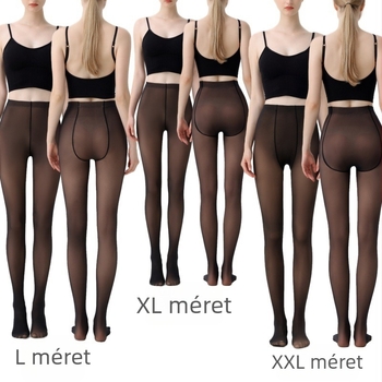 Nylon harisnya közepes vastagságú, formázó hatás, fenékemelés, láthatatlan a ruhák alatt, egyszínű, 80–90% nylon, UV védelem