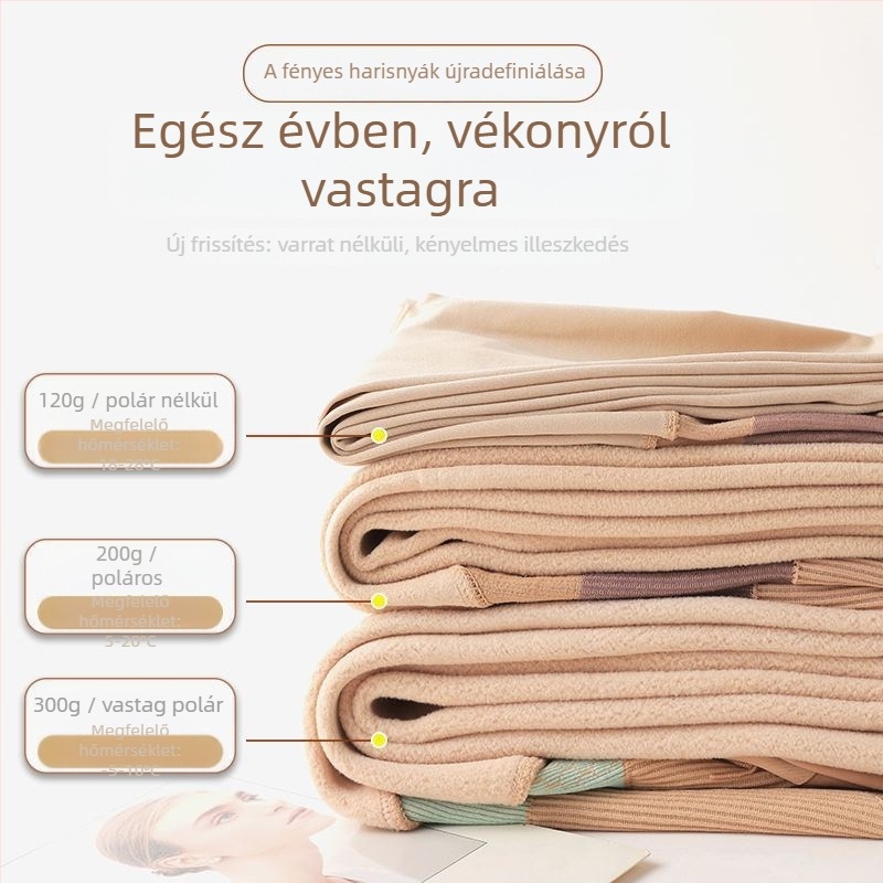 Talin magas derekú hasformáló, fényes harisnyanadrág fleece béléssel, áttetsző hatás, közepes vastagság