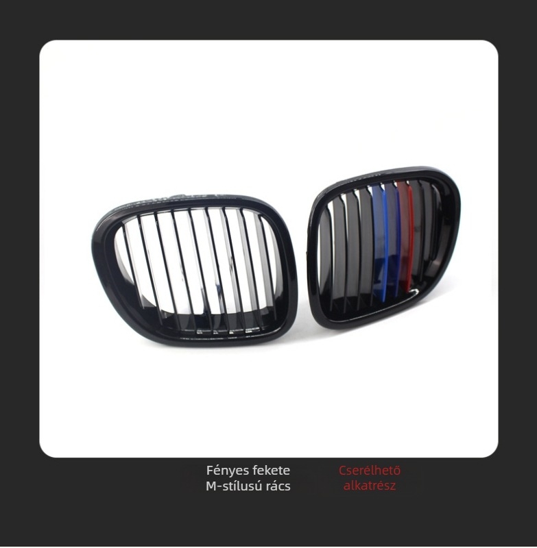 BMW Z3 E36 Középső Elülső Grille – ABS Műanyag, Elülső Lökhárító Grille, 1996–2002, Cikkszámok 51138412950/51138412949
