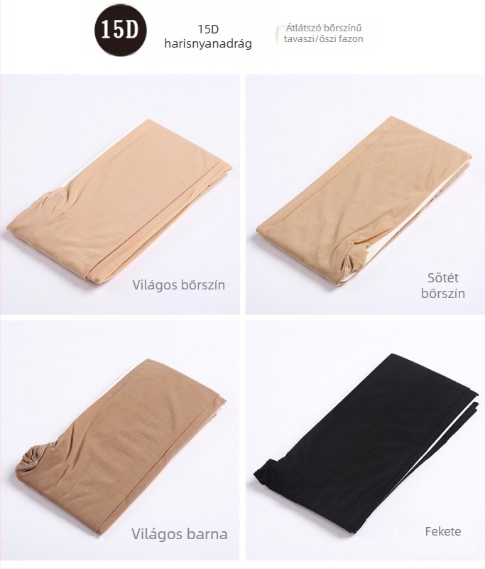 Lily 6088 Varrat nélküli harisnyanadrág, Watermelon gusset, Plus méret, 15D, tavasz–ősz, részben átlátszó harisnya