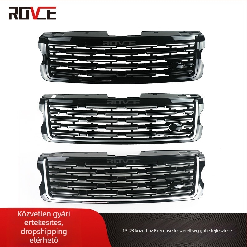 Elülső lökhárító grille középső rácsos mintával, Land Rover Range Rover Executive, 2013–2023, ABS műanyag