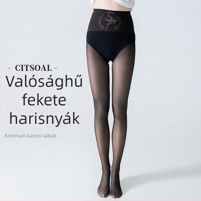 Nylon harisnyanadrág magas derekú formázó, megerősített, teljes láb