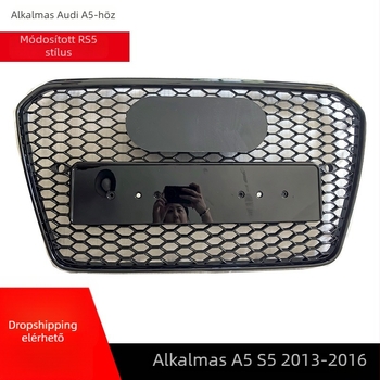 Audi A5 RS5-stílusú honeycomb rács az első lökhárítóhoz – ABS műanyag, 2012-2016