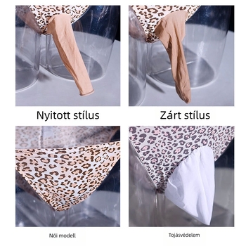 Férfi velúr harisnya, nagy méret, nyitott ágyékkal, magas rugalmasságú, szett