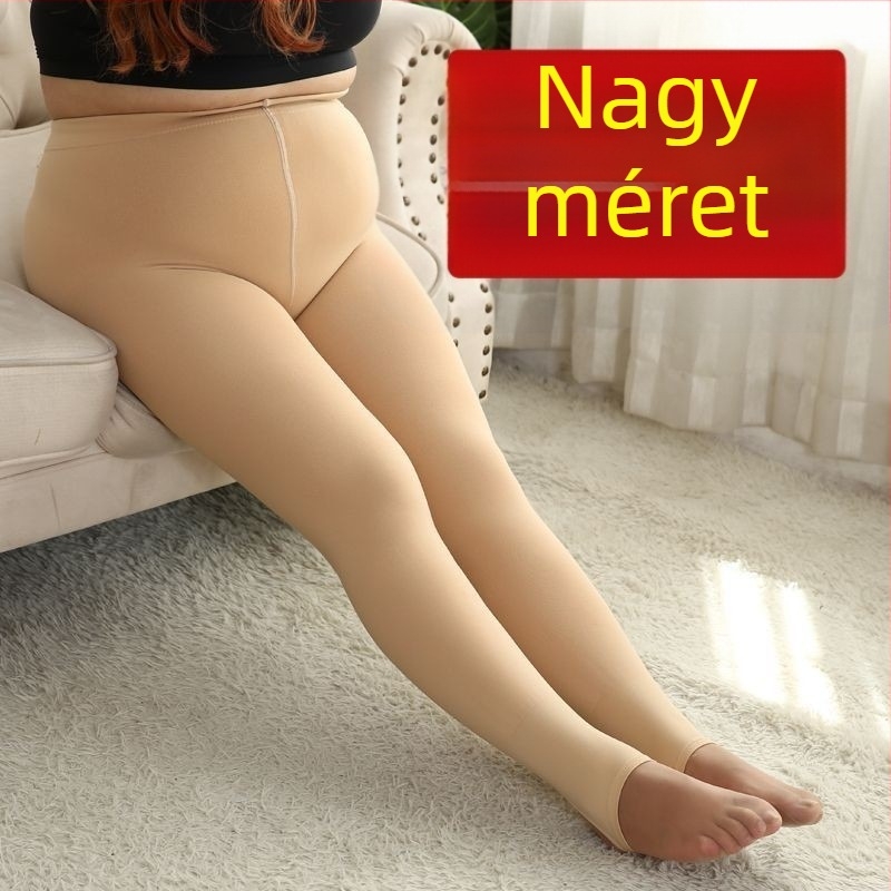 Bársonyos 180D harisnya tavasz–őszre, plusz méret, 200-as méret