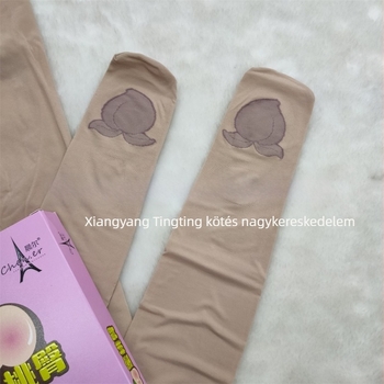 Nylon harisnya gyümölcs mintával, közepes vastagság, nedvszívó, csúszásmentes, teljes hosszúságú lábbal