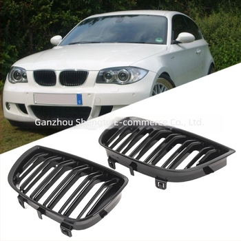 BMW 1-es sorozat E81/E87 első rács, 2004-2007, módosított dupla vesérács