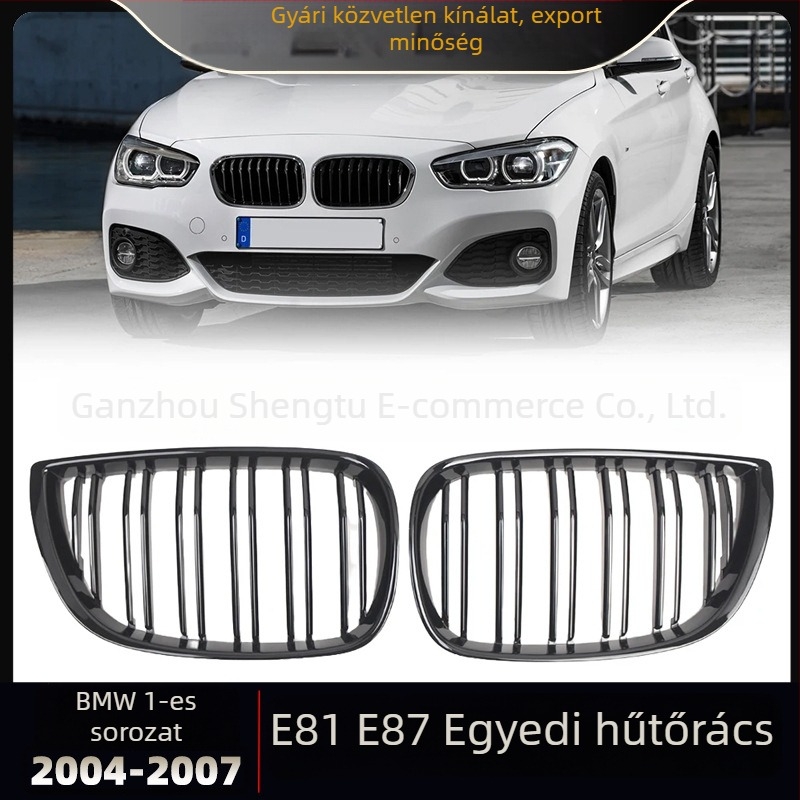 BMW 1-es sorozat E81/E87 első rács, 2004-2007, módosított dupla vesérács