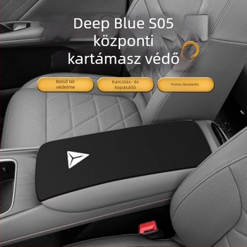 Luochi velúr középkonzol fedél Dark Blue S05-hoz – csúszásmentes védőpárna, Shandong eredet, testreszabható