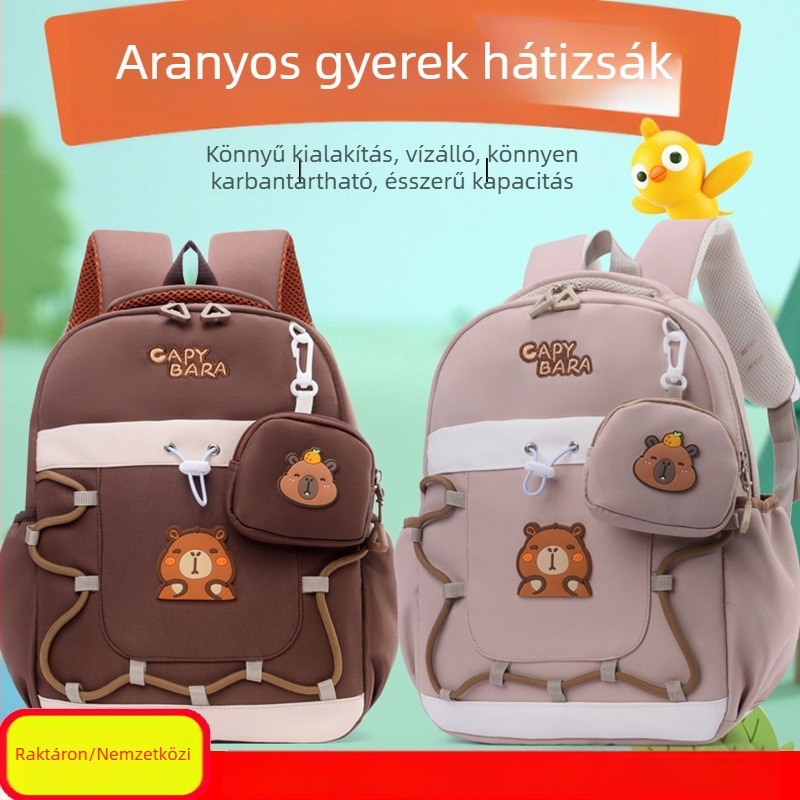 Gyermekeknek szóló hátizsák állatos mintával, aranyos stílus; Oxford cloth anyag, poliészter bélés, tehercsökkentő funkció