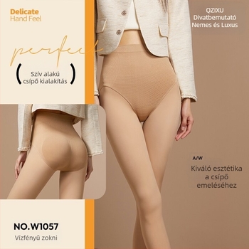 Fényes, magas derekú hasformáló és fenékemelős leggings fleece béléssel, szabad lábú hatás, bőrbarát megjelenés