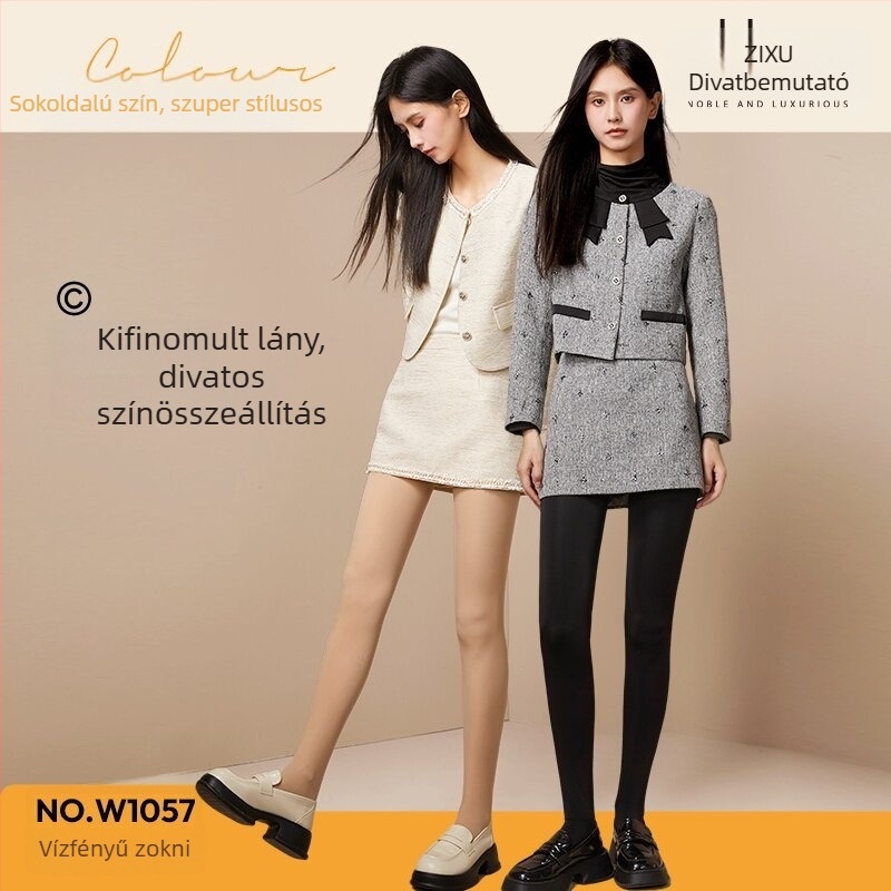 Fényes, magas derekú hasformáló és fenékemelős leggings fleece béléssel, szabad lábú hatás, bőrbarát megjelenés