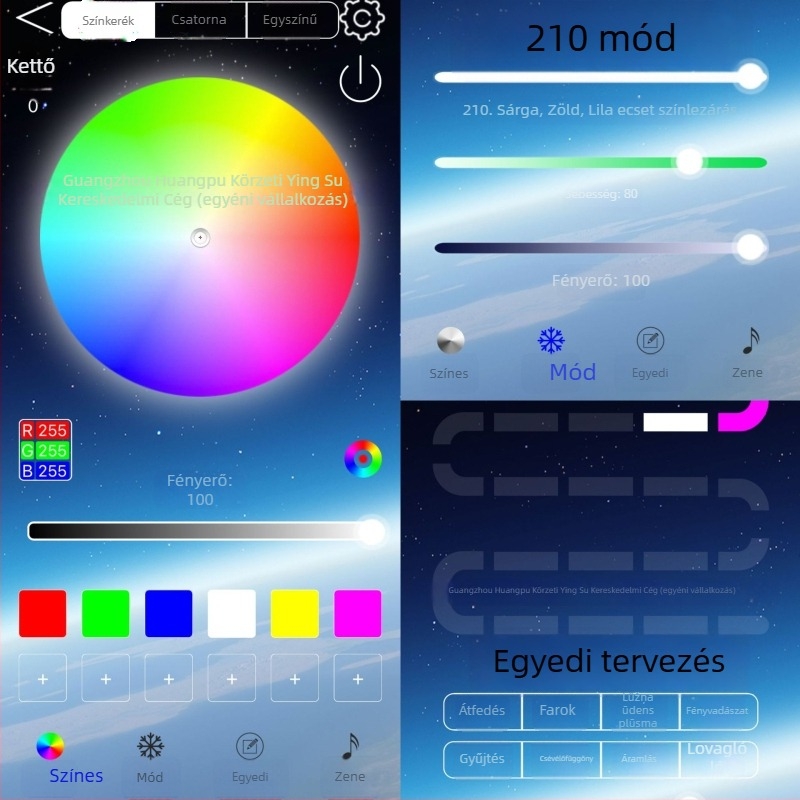 App-vezérelt motorkerékpár hátsó lámpa – LED, 12V, modell YS-263, kompatibilis Yamaha YZF V3/V4 R15M/R15/R1