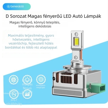 Autó LED fényszórók, alumínium tok, 70W, 12V, 9000LM, IP68