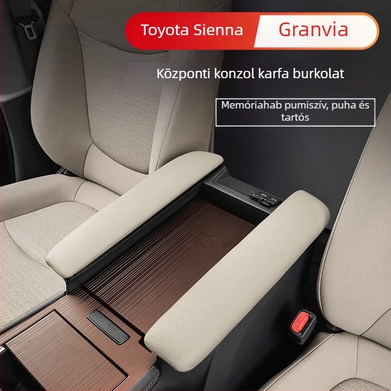 Toyota Sienna középső kartámasz fedél – ABS és bőr, kompatibil Grevia/Senna belsővel