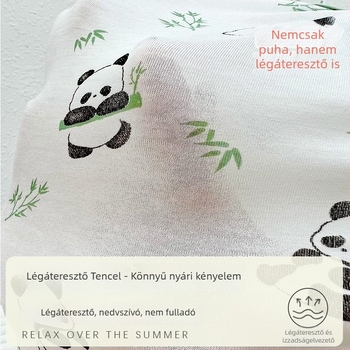Baba modal alvóruha Tencel+modál keverék, rajzfilm minta, 0-3 év, nyár