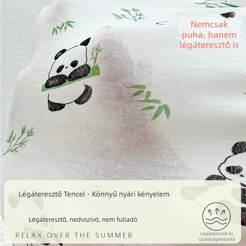 Baba modal alvóruha Tencel+modál keverék, rajzfilm minta, 0-3 év, nyár