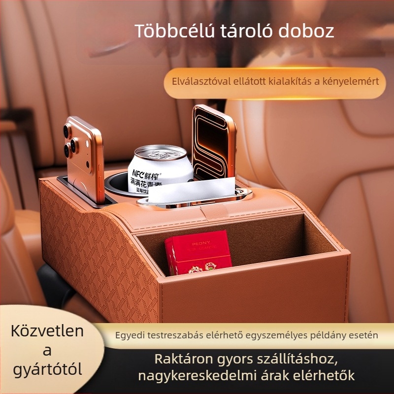 Bőr autókarfa emelő párna, univerzális tároló doboz, Green fruit márka