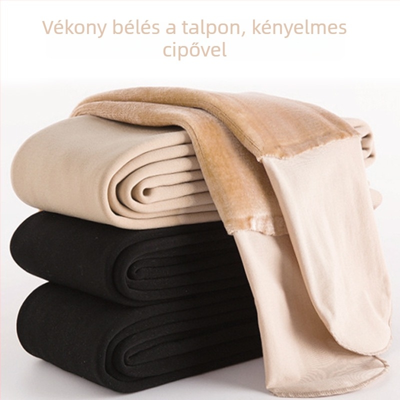 Flíse bevonat vastag leggings magas derekú, halszálka mintával, őszi-téli, testformázó és popsiformáló