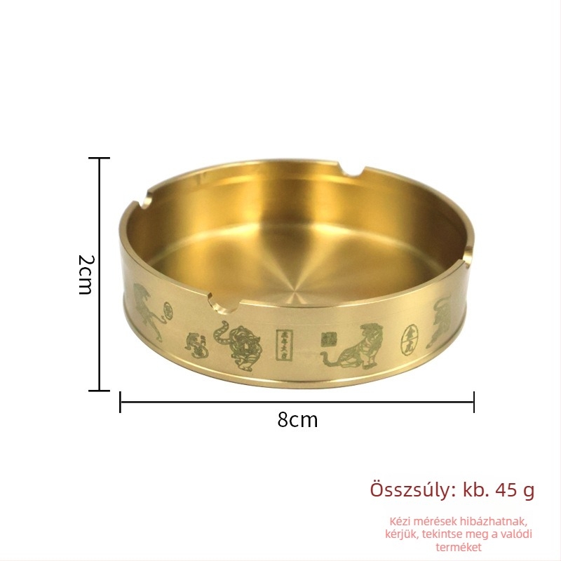 Tianwang réz hamutál virág mintával, kettős használat autóhoz és otthonhoz, asztali dísz, súly kb. 300 g