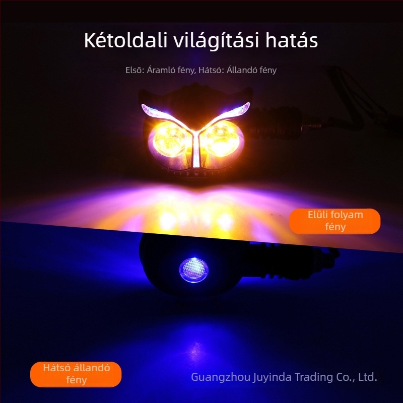 12V-s LED irányjelző világítás motorhoz, kettős LED, univerzális illeszkedés, akril/ABS ház, élettartam 50 000 óra