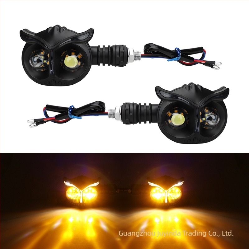 12V-s LED irányjelző világítás motorhoz, kettős LED, univerzális illeszkedés, akril/ABS ház, élettartam 50 000 óra