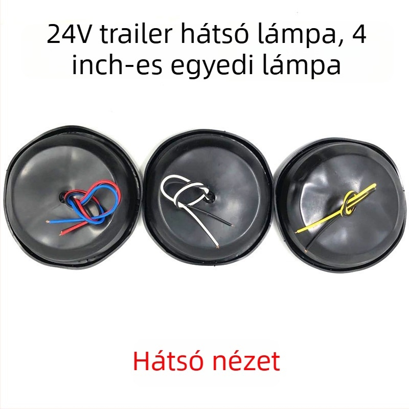 LED hátsó lámpa utánfutóhoz, CIMC modell, vízálló, nagy fényerő, kerek kialakítás.