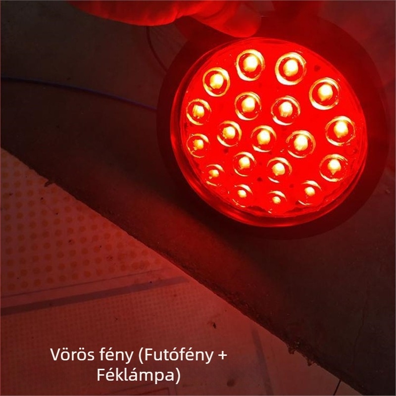 LED hátsó lámpa utánfutóhoz, CIMC modell, vízálló, nagy fényerő, kerek kialakítás.