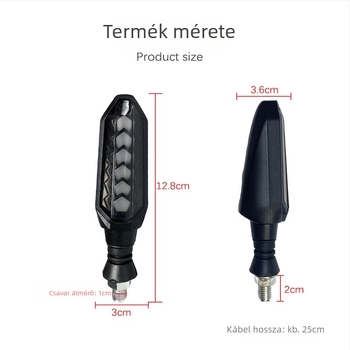 LED motorkerékpár jelzőfény, univerzális 12V, CC-035 modell, ABS ház, lélegző fény és pásztázó fény