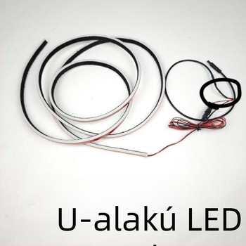 Hongqi H5 U-formájú LED lámpaszalag, többfunkciós, kompatibil H9-stílusú lámpákkal, modell 324, szilikon, 12V