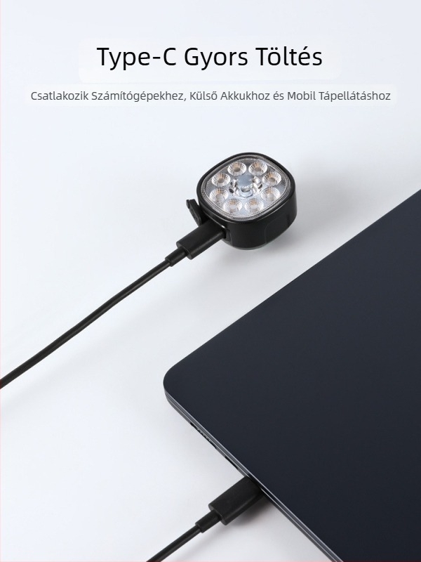 Kerékpár világítás készlet: előre és hátra lámpa, vízálló kialakítás, Type-C töltés, nagy fényerejű LED, mountain és országúti kerékpárokhoz