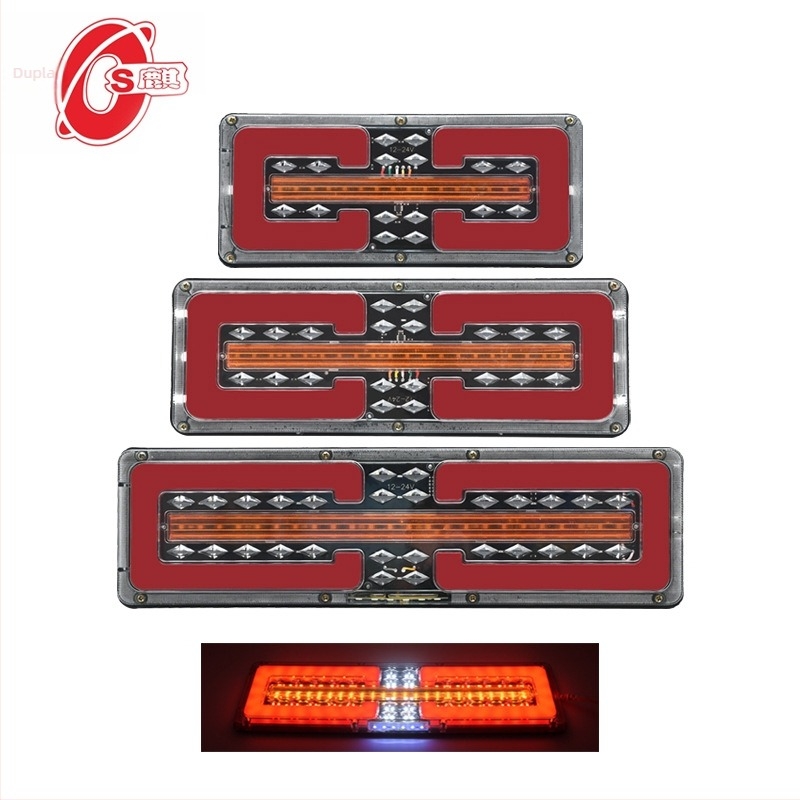 Kamion hátsó lámpa – LED, 24V, 6000K, műanyag