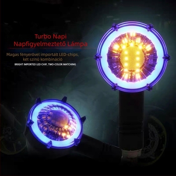 Motorkerékpár LED indexlámpa készlet, 12V DC, ABS+LED, univerzális, modell 042