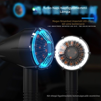 Motorkerékpár LED indexlámpa készlet, 12V DC, ABS+LED, univerzális, modell 042