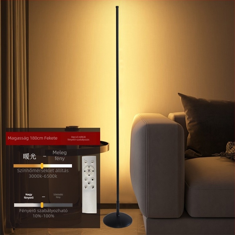 Állólámpa LED fénnyel, 220V, alumínium árnyékoló, vas test, fényterület 5–10 m²