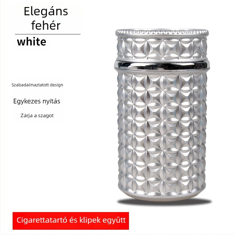 Autóba szerelhető hamutál fedéllel, fém, modell 013, gravírozás