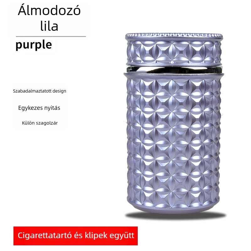 Autóba szerelhető hamutál fedéllel, fém, modell 013, gravírozás