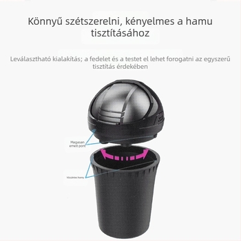 Autó hamutartó LED HY-412, YAC márka – többfunkciós kreatív kialakítás