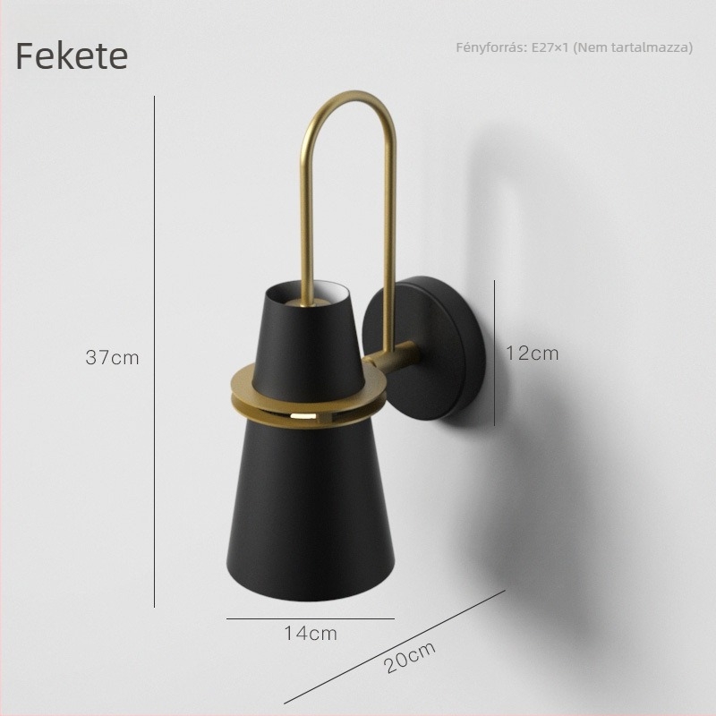 Area Pond fali lámpa - lámpaernyő vasból, test vasból, LED világítás, 220V, modern minimál stílus szarv motívummal