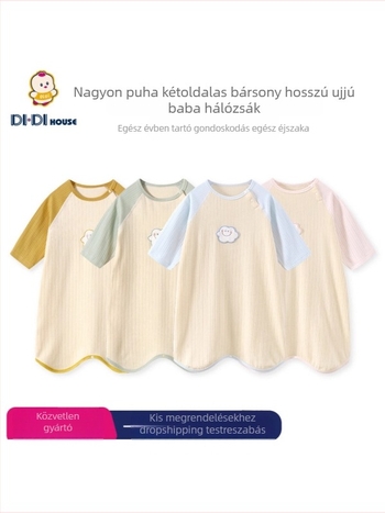 Baba- és gyerekek számára alvózsák (külső anyag: bambuszrost; bélés: pamut; töltet: 100% pamut; nedvességelvezető; minden évszakra alkalmas)