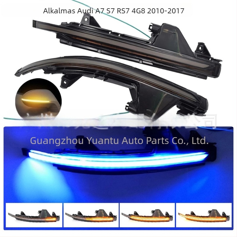 Audi A7 S7 RS7 2010-2017-hez dinamikus visszapillantó tükör jelzővel – ABS, 12V, modellek 4G8949101/4G8949102, 2400 lm fényerő