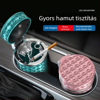 Autóban használható hamutartó, fém váz, márka Perfect Music, modell 013, biomimikus gyártási folyamat, otthonra és az autóba egyaránt