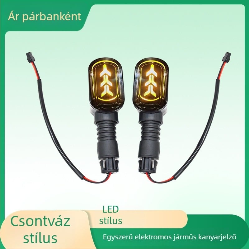 Elektromos háromkerekű elő- és hátsó LED indexek, 36–72V, élettartam 100000 óra, kompatibil elektromos autóval/motorral