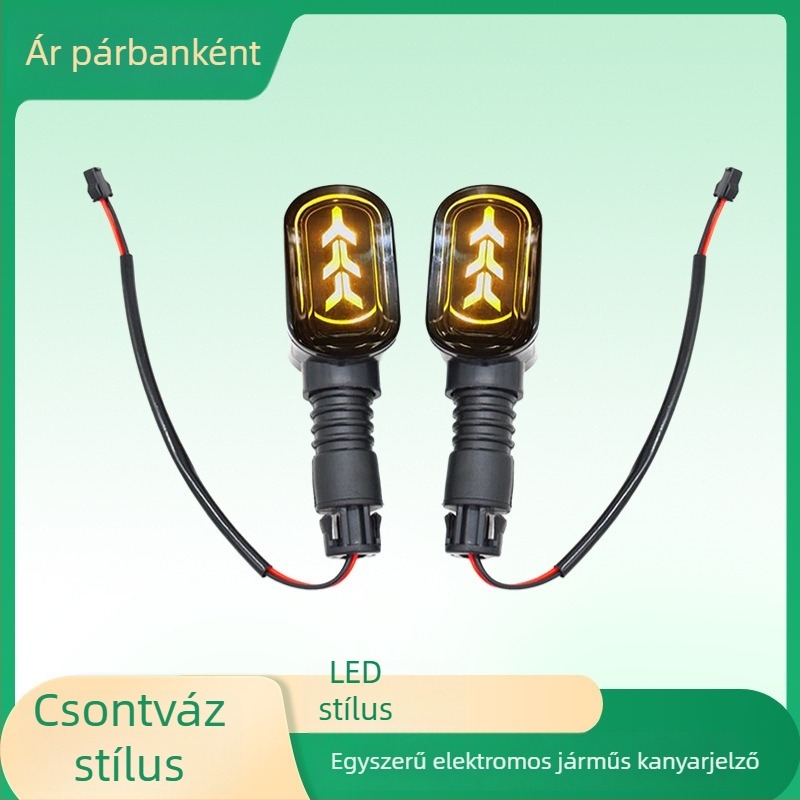 Elektromos háromkerekű elő- és hátsó LED indexek, 36–72V, élettartam 100000 óra, kompatibil elektromos autóval/motorral