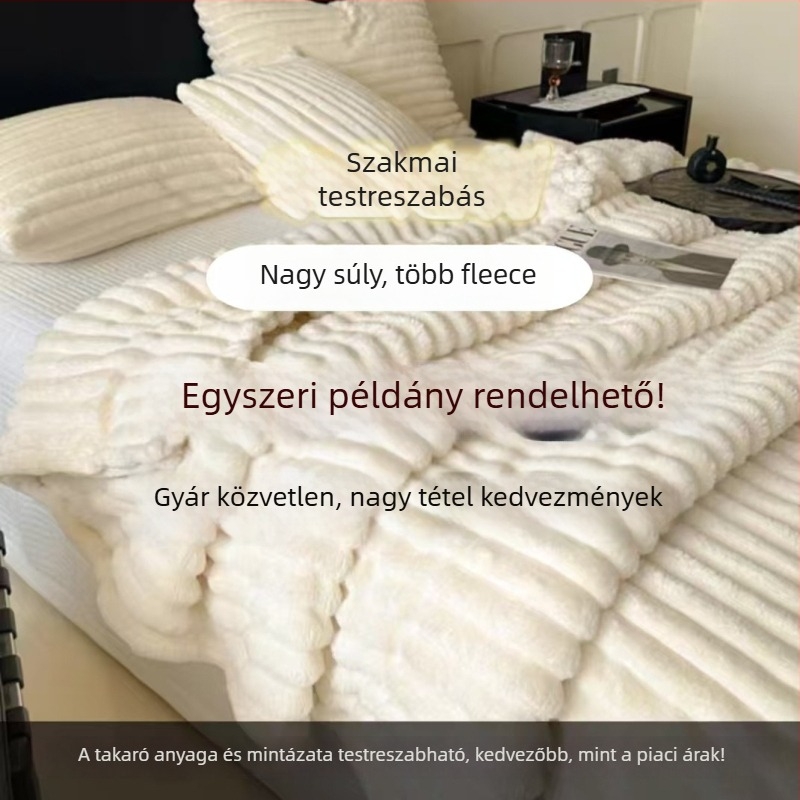 Vastag kanapétakaró, poliészter szálból, egyszínű, 500–800 g, egész évszakos, modern minimalista stílus
