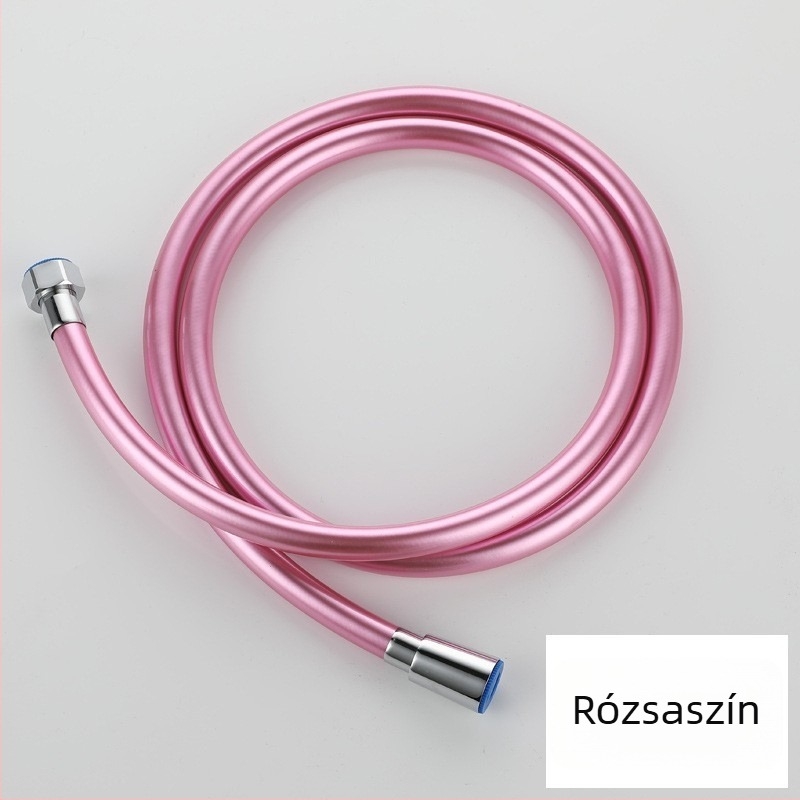 Zuhanycső PVC, 2,5 MPa, 80°C, rozsdamentes acél csatlakozó, BANNR013 modell, látszólagos beépítés