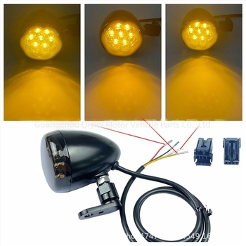 Harley LED első irányjelző XL883/1200/X48-hoz, QYQ-3012D modell, 12V, 0.62W, cinkötvözet + PC