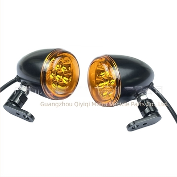 Harley LED első irányjelző XL883/1200/X48-hoz, QYQ-3012D modell, 12V, 0.62W, cinkötvözet + PC