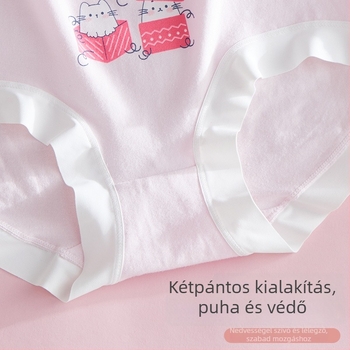 Gyerekeknek szóló pamut alsóneműk – légáteresztő, középmagas derekú, kötött anyag, pamut betéttel az intim részen, mintás dizájnok