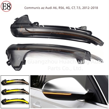 LED-es dinamikus irányjelző Audi A6 RS6 4G C7 7.5 2012-2018 visszapillantó tükörhöz — ABS, 3W, 12V